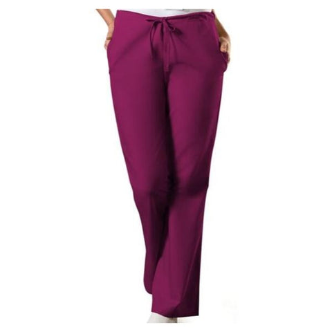 Cherokee Workwear Scrub Pant 4101 Womens Large Wine Each - 4101-WINW-L