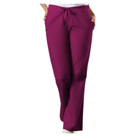 Cherokee Workwear Scrub Pant 4101 Womens 2X Large Petite Wine Each - 4101P-WINW2X