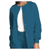 Cherokee Workwear Jacket Warm-Up Womens Caribbean Blue 4X Large 2 Pockets Each - 4350-CARW-4X