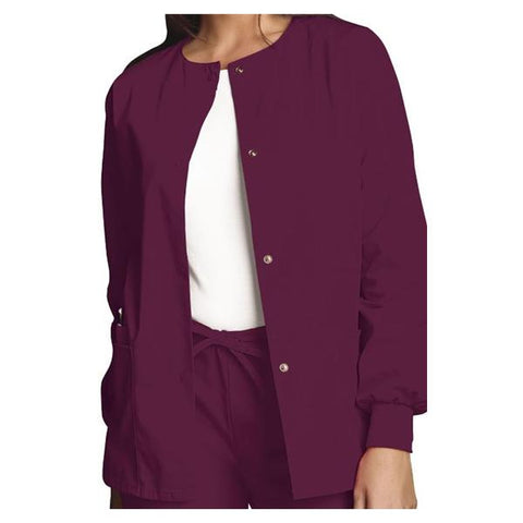 Cherokee Workwear Jacket Warm-Up Wine 5X Large Each - 4350-WINW-5X