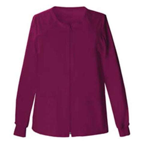 Cherokee Workwear Jacket Warm-Up Womens Wine 4X Large Each - 4315-WINW-4X
