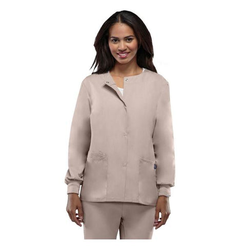 Cherokee Workwear Jacket Warm-Up Womens Taupe Medium Each - 4350-TAUW-M