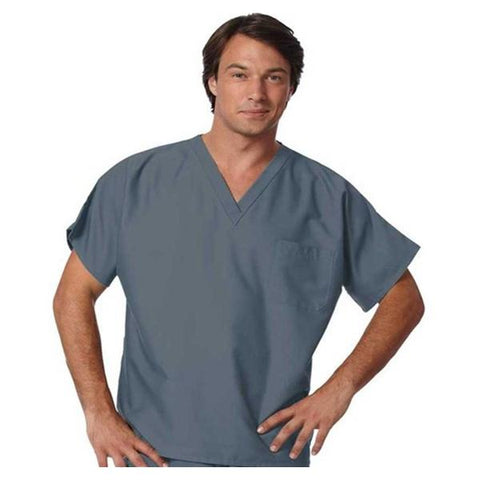 Fashion Seal Shirt Scrub Fashion Seal 78785 Unisex X-Large Pewter Each - 78785-XL