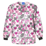 Scrub H.Q. Jacket Womens Words of Love X-Large 2 Pockets Each - 4350-WRDS-XL