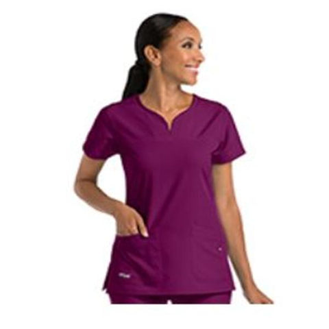 Grey's Anatomy (TM) Scrub Top X-Large Wine Each - 2121-65-XL