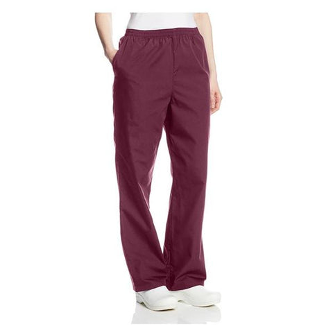 Cherokee Workwear Scrub Pant Cherokee 4001 Womens Large Wine Each - 4001-WINW-L