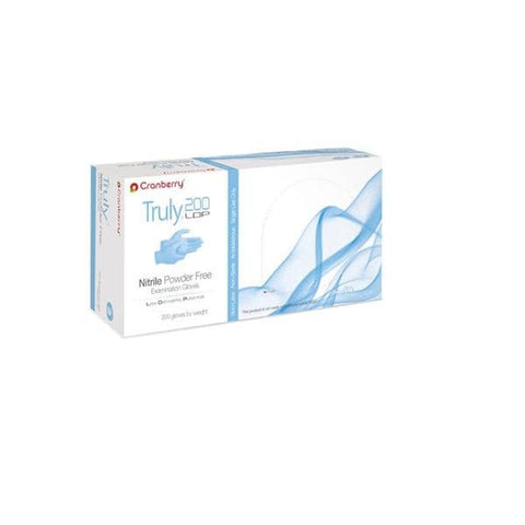 Pro2 Solutions, Inc Gloves Exam Truly 200 Powder-Free Nitrile Latex-Free Medium Blue 200/Bx, 10 BX/CA - CR3217