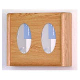 Wooden Mallet Glove Wall Rack 2-Pocket Wood Oval Light Oak Each - GBW11-2LO