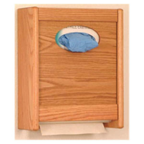 Wooden Mallet Combo Dispenser Glove / Towel / Tissue Wood Oval Light Oak Each - WCX1LO
