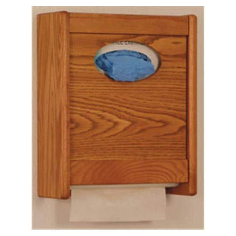 Wooden Mallet Combo Dispenser Glove / Towel / Tissue Wood Oval Medium Oak Each - WCX1MO