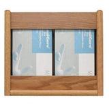 Wooden Mallet Glove Wall Rack 2-Pocket Wood Rectangle Light Oak Each - GBS11-2LO