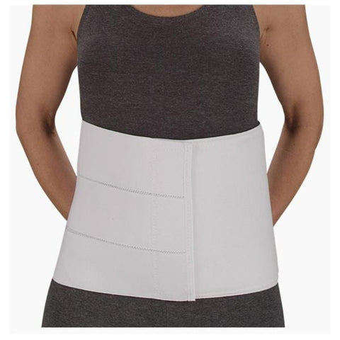 Deroyal Industries Inc Binder Compression Adult Abdominal Elastic Three Panel White Size 9" Large Each - 13663008