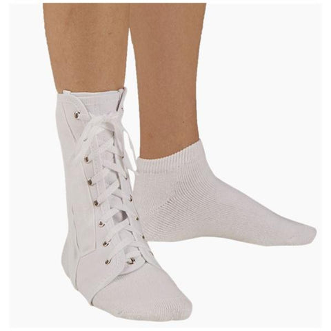 Deroyal Industries Inc Brace Ankle Canvas White Size Large 10-12" Universal Each - 8761-03