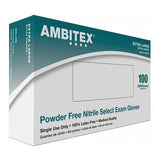 Tradex International, Inc Gloves Exam Ambitex Select Powder-Free Nitrile Latex-Free XL Royal Blue 100/Bx, 10 BX/CA - NXL400