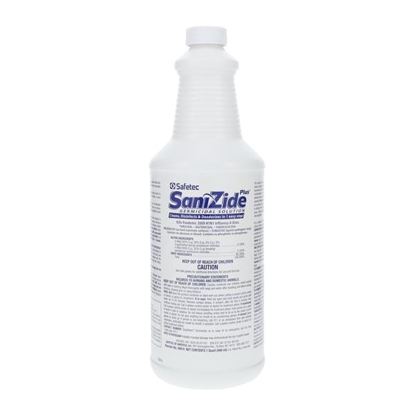 Safetec Sanizide Plus Disinfectant Spray - 4 Oz Bottle, 24 Bottles Per Case, Alcohol-Free, EPA Registered