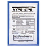 Current Technologies Inc Disinfectant Towelettes Hype-Wipe Individually Packaged 100/Bx - 9103