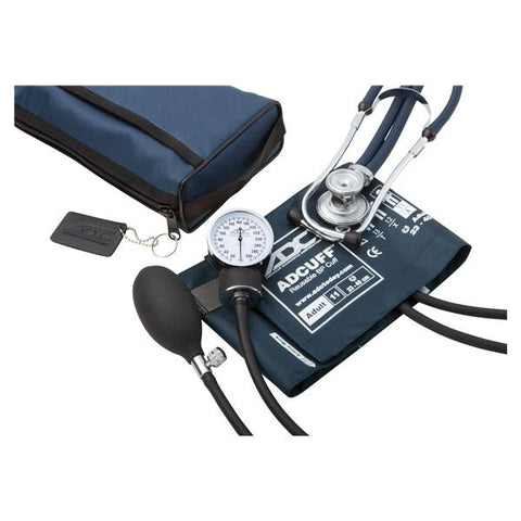 American Diagnostic Corp. Aneroid Kit Sprague Pro's Combo II Navy Adult 23-40cm 300mmHg Each - 768-641-11AN