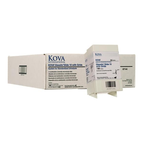 Kova International, Inc. Glasstic Slide 10 Chambered Mcrscp Sld Std W/ 10 Plstc Chmbrs/Grds 100ct 100/BX - 87144