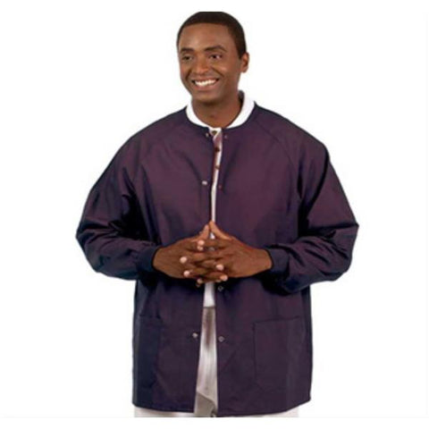 Fashion Seal Jacket Warm-Up Unisex Eggplant Small 2 Pockets Each - 7693-S