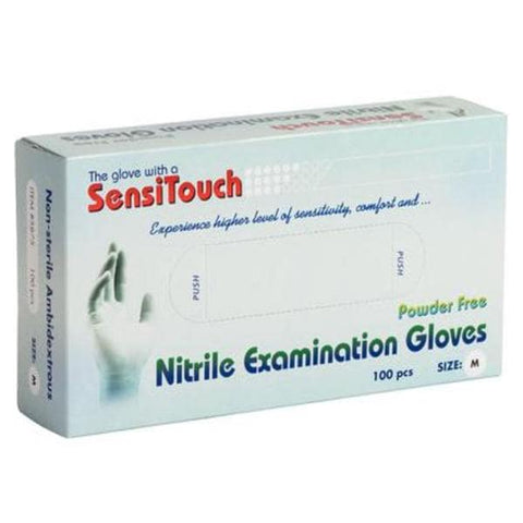American Seal, Inc SensiTouch Exam Gloves Nitrile LF PF Medium Non-Sterile 10Bx/Ca - 5875VBM