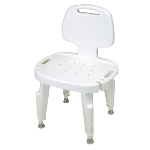 Adjustable shower seat with back , no arms Adjustable shower seat with back , no arms