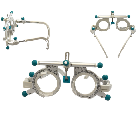 DELUXE ADJUSTABLE TRIAL FRAME - SILVER & TEAL