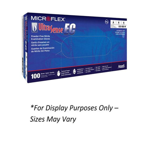 Microflex Inc Gloves Exam UltraSense EC Powder-Free Nitrile Latex-Free XX Large Blue 100/Bx, 10 BX/CA - USE-880-XXL