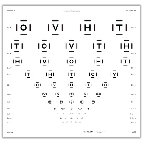 HOTV ETDRS CHART WITH 50% CROWDING BARS
