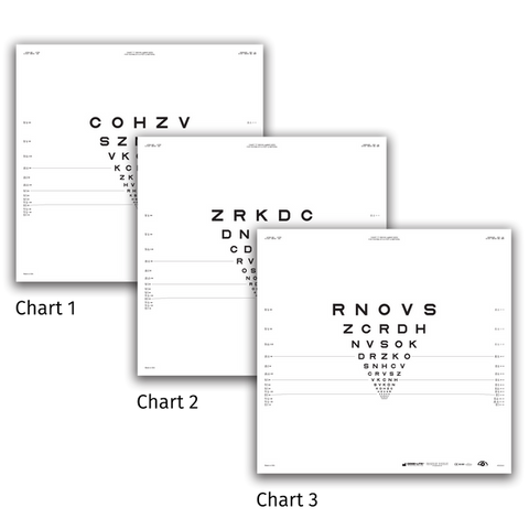 2000 SERIES ETDRS TRANSLUCENT DISTANCE CHARTS FOR 6.5 FEET/2 METERS