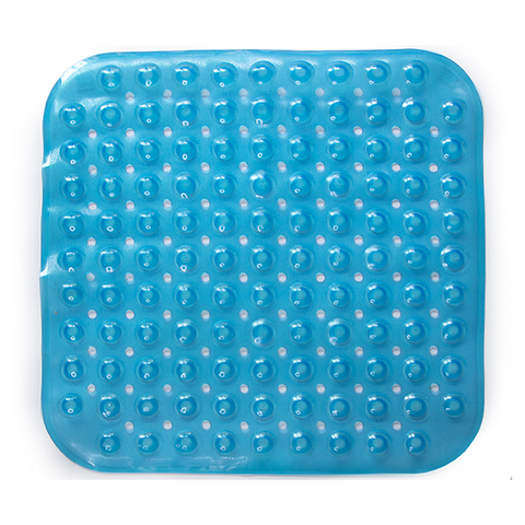 H+S 18x18 Antimicrobial Bath Mat, Blue