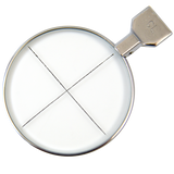 CLEAR TRIAL LENS WITH ETCHED CROSS PATTERN