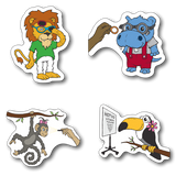 GOOD-LITE EYE TEAM® RESTICKABLE WALL PICTURES, SET OF 4