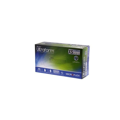 Microflex Inc Gloves Exam Ultraform Powder-Free Nitrile Latex-Free X-Small Cobalt Blue 300/Bx, 10 BX/CA - UF-524-XS