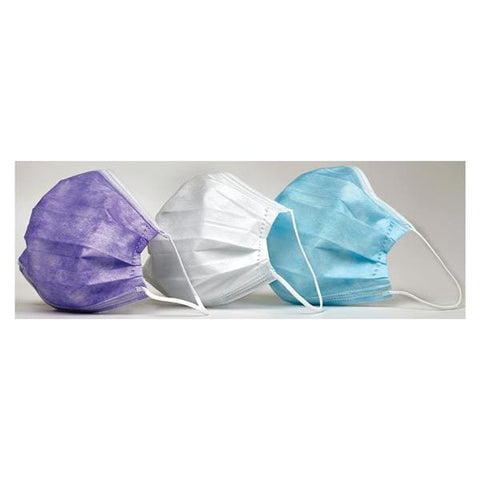 Henry Schein Inc. Mask Procedure Maxi-Gard Air ASTM Level 1 Pleated Lavender 50/Bx, 10 BX/CA - 5700724