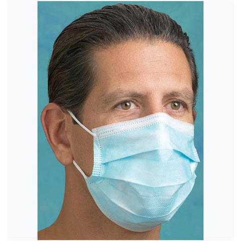 Henry Schein Inc. Mask Procedure HSI Maxima ASTM Level 3 Pleated Flat Blue 50/Bx, 6 BX/CA - 5701527