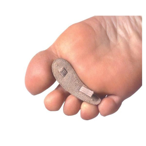 Pedifix, Inc Crest Pad Deluxe Hammer Toe Suede Beige Size Medium Left 3/Pk - 8154A-ML