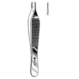 Sklar Instruments Forcep Tissue Adson 4-3/4" Serrated Straight 1x2 Teeth Stainless Steel Each - 50-3048