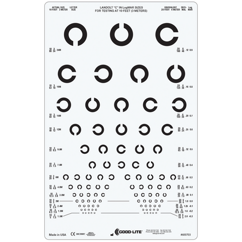 LANDOLT C DISTANCE CHART