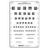 TUMBLING E LINEAR-SPACED DISTANCE CHART