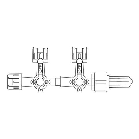 Baxter Healthcare Stopcock 4-Way Rotating Male Luer Lock Adapter 50/CA - 2C6217