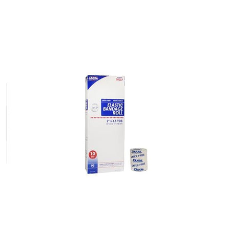 Dukal Corporation Bandage 2"x4.5yd Stretch Elastic 2 Clip Closure Tan LF Non-Sterile 10x5/Ca - 502LF