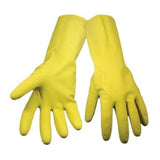 Abaline Paper Products Gloves Utility Rubber Medium Yellow 12/Bx - GLORUBM