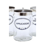 Graham Jar Sundry Clear Flint Glass With Cover Each - Field/Everest &Jennings - 3454A A