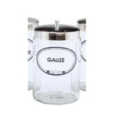 Graham Jar Gauze 7x4-1/4" Clear Glass With Stainless Steel Cover Each - Field/Everest &Jennings - 3454A G