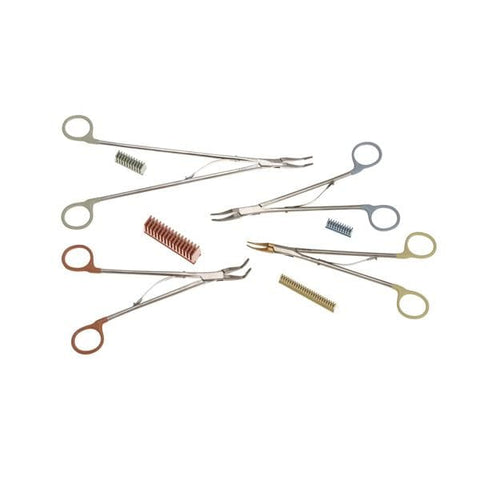 Teleflex Medical Applier Ligating Clip Hemoclip Traditional Stainless Steel 8" Medium Curved Each - 523110