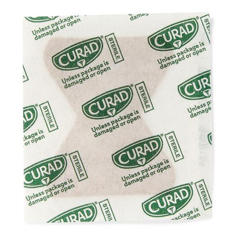 Medline Industries Inc Bandage Fabric Curad Fingertip 2.125x1.5" Flesh LF 100/Bx, 12 BX/CA - NON25513