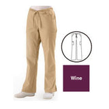 ComfortEase by Medline Pant Scrub 8865 Unisex 2X Large Tall Wine Each - 8865JWNXXLT