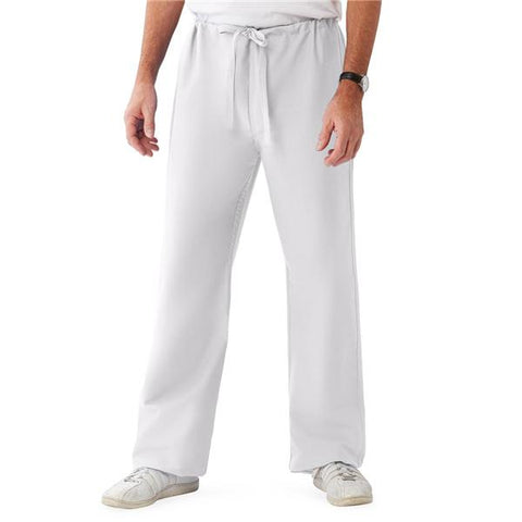 ComfortEase by Medline Pant Scrub 65% Polyester / 35% Cotton Unisex White Small Reversible 1 Pocket Each - 900XTQS-CM
