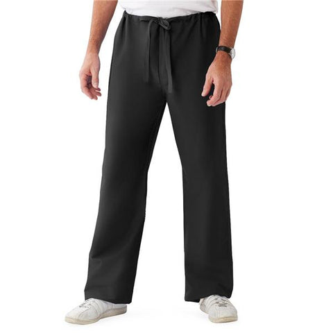 ComfortEase by Medline Pant Scrub 65% Polyester / 35% Cotton Unisex Black Medium Reversible 1 Pocket Each - 900DKWM-CM