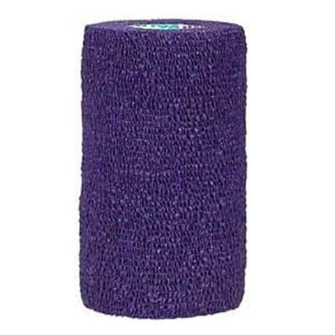 Andover Coated Products Bandage CoFlex Compression Elastic 4"x5yd Ltx NS Cohesive Purple 18/Case - 7400PU-018